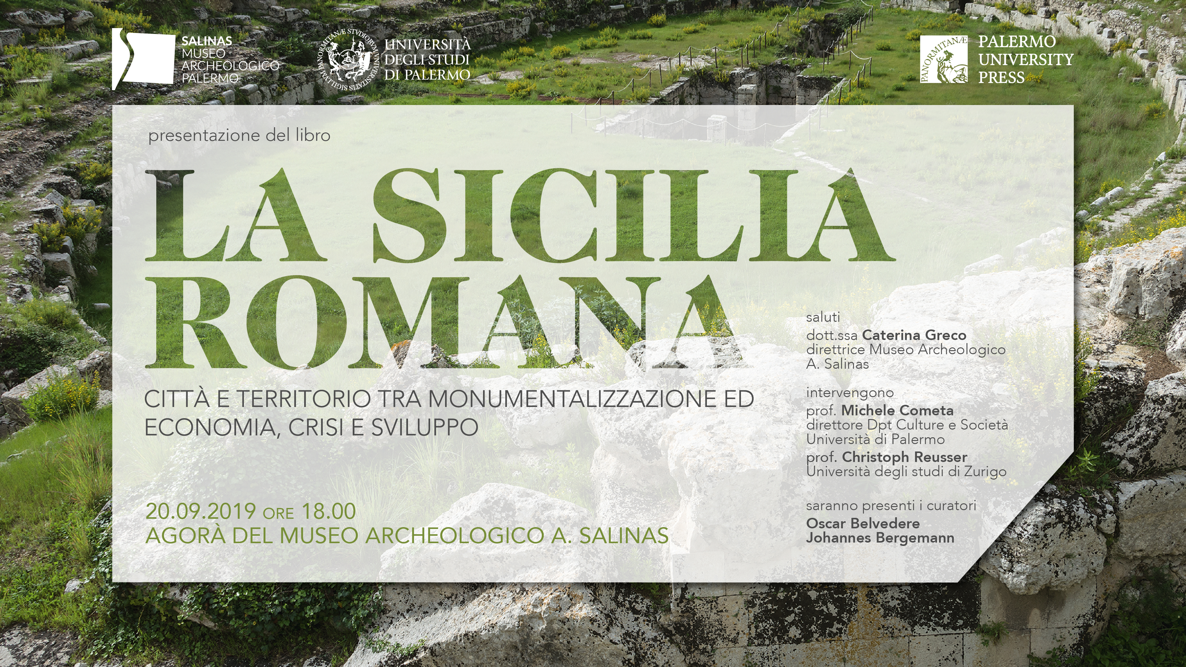 La Sicilia Romana: la presentazione del volume di Palermo University Press all'Agorà del Museo Archeologico A. Salinas